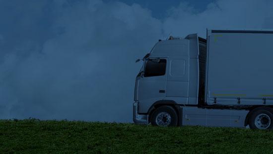 white truck blue overlay